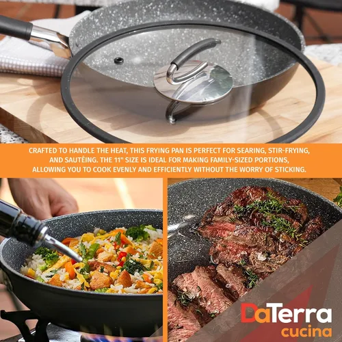 Vista 3 de Sartén profesional para freír con tapa, de Vesuvio