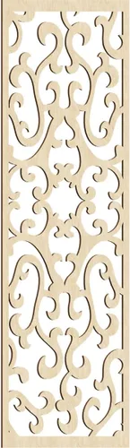 Vista 6 de 9 3/8 pulgadas de ancho x 24 3/8 pulgadas de alto x 1/4 de alto Smithfield paneles de pared de madera con calado, abedul