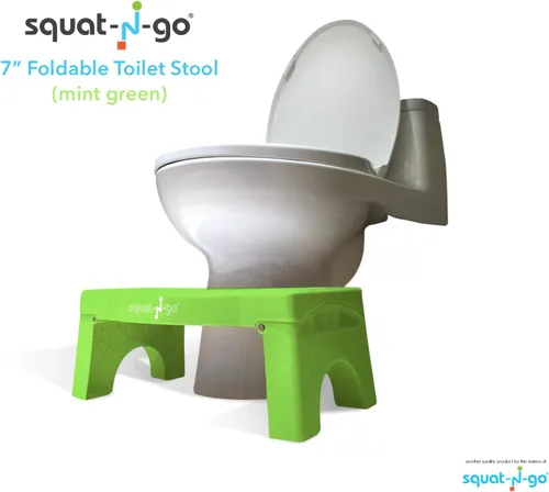Vista 6 de Taburete plegable Squat N Go de 7 pulgadas, el único taburete plegable para inodoro, práctico y compacto, ideal para viajes, se adapta a todos