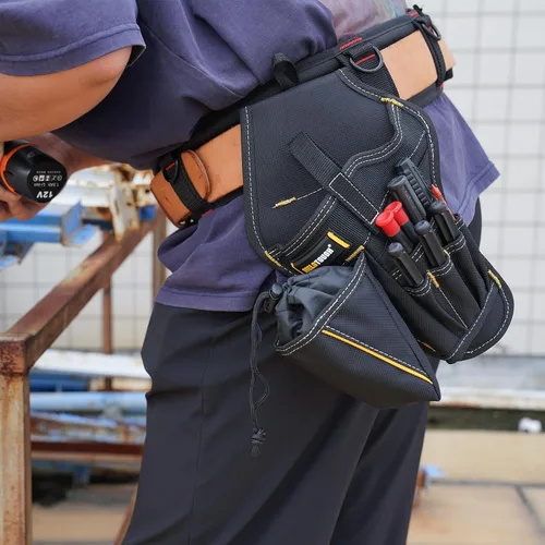 Vista 5 de MELOTOUGH Funda para taladro con portabrocas, funda para atornillador de impacto, funda resistente para cinturón de herramientas