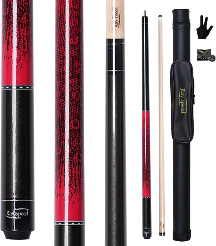 Vista 24 de 58" Pool Cue Low Deflection Billiard Cue 12.5mm Tip FPB-Negro+Azul