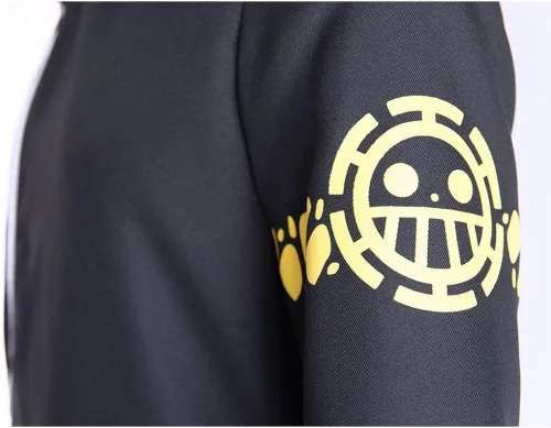 Vista 4 de Disfraz de una pieza de la ley de Trafalgar para cosplay, abrigo de anime, uniforme de cirujano