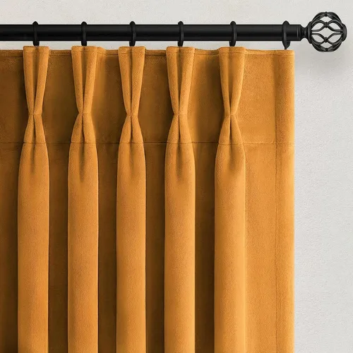 Vista 29 de Cortinas opacas de terciopelo gris pardo de 96 pulgadas de largo, para sala de estar y dormitorio, modernas, elegantes y de lujo, bloqueo de luz