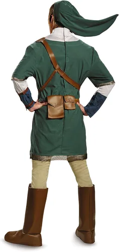 Vista 2 de Disguise Disfraz de Legend Of Zelda Link Prestige para hombre, forro polar verde con licencia oficial de star wars silent one crew., talla única