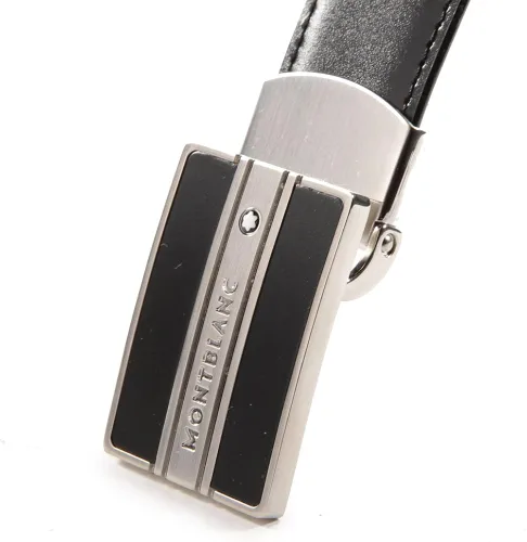 Vista 2 de Mont Blanc - Cinturón de diseño Meisterstück Casual Line para hombre 38156 Negro 47
