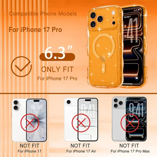 Vista 360 de Pepmune Funda magnética para iPhone 17 Pro Max, color rosa