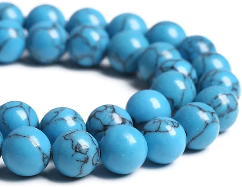Vista 132 de 4MM 86 piezas Cuentas sueltas de piedra natural de amazonita calcedonia para hacer joyería DIY Pulsera Collar 1 hebra