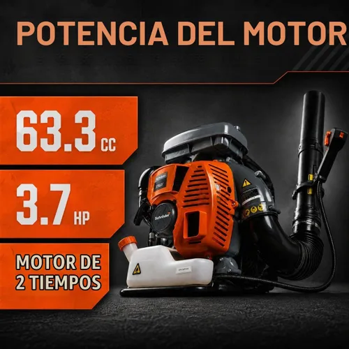 Vista 7 de Schröder Soplador de hojas con mochila, a gas, SR‑6400L, motor de 3.7 hp