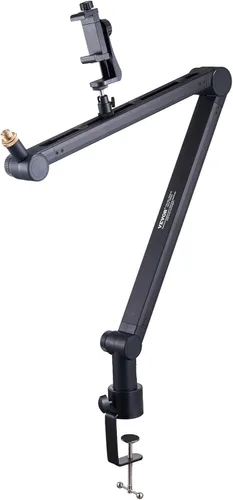 Vista 10 de VEVOR Brazo de brazo de micrófono, con abrazadera de montaje de escritorio, soporte de micrófono ajustable con gestión de cables, giratorio de 360°