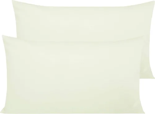 Vista 10 de NTBAY Fundas de Almohada de Algodón Egipcio Queen - Juego de 2, Fundas de Almohada de Algodón de 500 Hilos - Fundas de Almohada Suaves