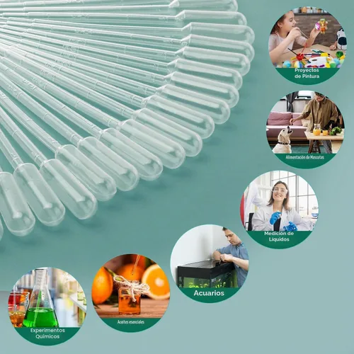 Vista 7 de moveland 25Pcs 1ML Pipetas cuentagotas desechables - Pipetas de plástico desechables para ciencia de laboratorio, aceites esenciales, arte DIY
