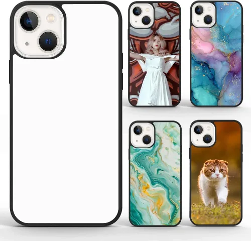 Vista 11 de Funda de teléfono de sublimación compatible con iPhone 11/5 piezas, prensa de calor personalizada imprimible en blanco, aluminio y TPU suave