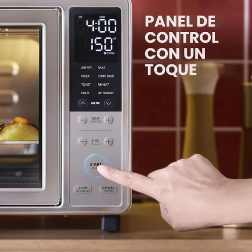 Vista 6 de Midea Flexify Slim 8 en 1 - Tostadora para puerta francesa, horno y freidora combinada, 26.4 cuartos de galón