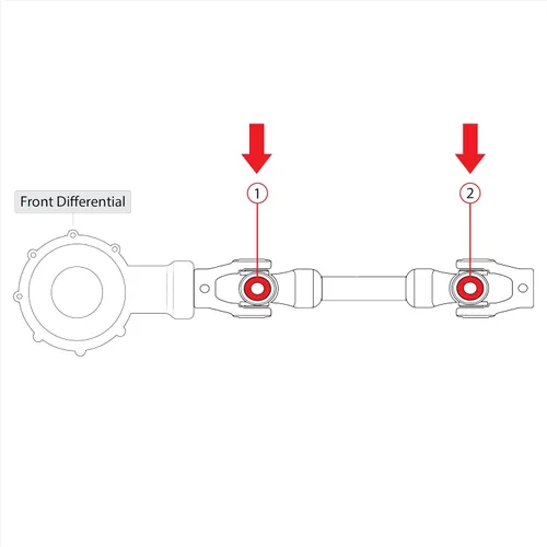 Vista 3 de Caltric Kit de juntas en U compatible con Suzuki King Quad 300 Ltf300F Lt-F300F 4X4 2001 2002 eje de transmisión