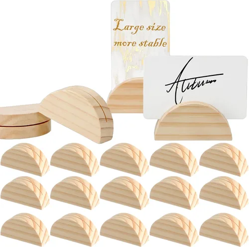 Vista 7 de Colingmill 24 soportes de madera para números de mesa, portatarjetas