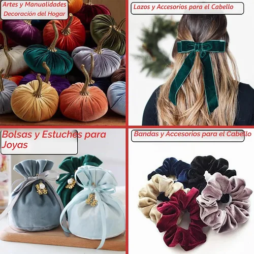 Vista 6 de Barcelonetta Tela de terciopelo elástico Lujo y suave Tela de terciopelo Rollo de 60 pulgadas de ancho 10% elastano Costura, ropa Negro