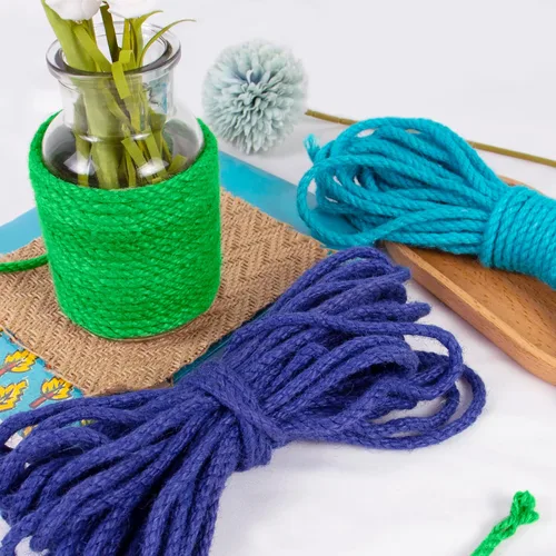 Vista 5 de Cuerda de yute de 0.197 in, cuerda de yute natural gruesa para jardín, cuerda de cáñamo resistente para exteriores, para jardinería, manualidades