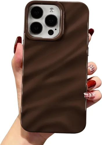 Vista 18 de QLTYPRI Funda compatible con iPhone 11, bonita funda con patrón de ondas de agua para niñas y mujeres, delgada, satinada, brillante, suave, de Beige
