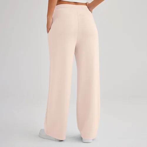 Vista 5 de Gumipy AirEssentials - Pantalones deportivos de pierna ancha para mujer, pantalones de pierna ancha para otoño, holgados, acampanados, cintura alta