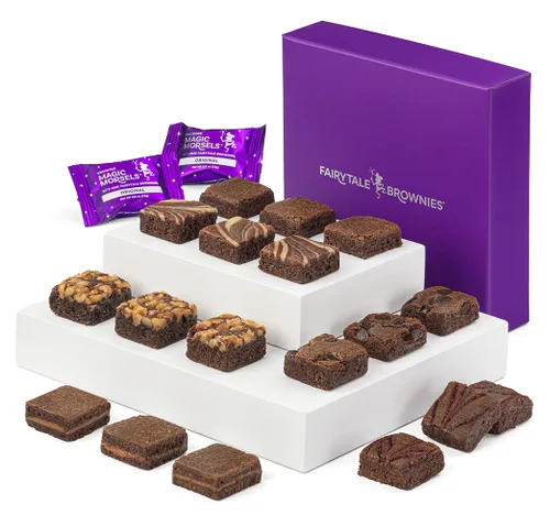 Vista 4 de Fairytale Brownies Regalo de brownie de cumpleaños tamaño bocado - 24 piezas - CB424