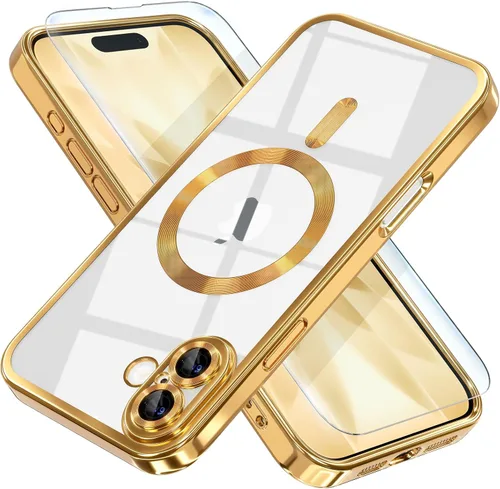 Vista 94 de Misea Funda magnética para iPhone 14 compatible con MagSafe [nunca amarillenta] [protección contra caídas de grado militar] protector completo