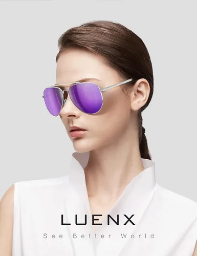 Vista 21 de LUENX, Aviator - Gafas de sol polarizadas, para hombres y mujeres, protección UV 400, con funda 60MM