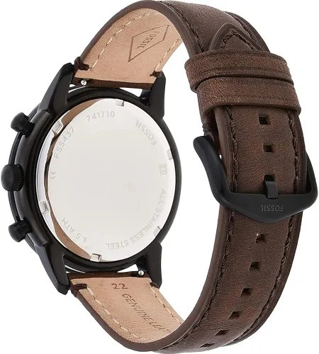 Vista 2 de Fossil Townsman - Reloj cronógrafo de cuarzo casual de acero inoxidable y cuero para hombre