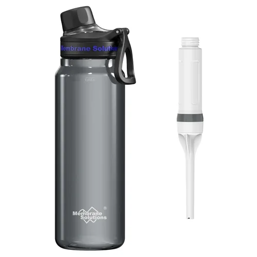 Vista 13 de Botella de agua filtrada, filtro de botella de agua Membrane Solutions C3 con cartucho de filtro ACFX2 reemplazable, filtro de agua portátil de 36