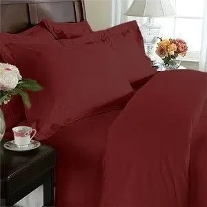 Vista 2 de Elegance Linen Resistente a las arrugas, 1200 hilos, lujoso, ultrasuave, juego de sábanas de 4 piezas, bolsillos profundos para hasta 16 pulgadas