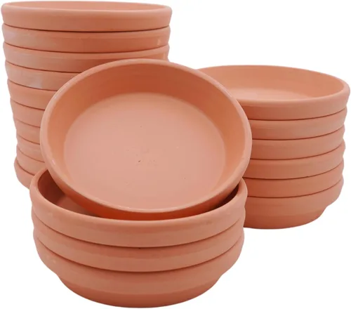 Vista 26 de Mini macetas de terracota – Macetas pequeñas de arcilla para suculentas, cactus, manualidades de bricolaje, jardín de hadas, proyectos escolares