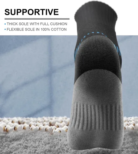 Vista 3 de BULLIANT Calcetines de compresión atléticos para hombre, transpirables y con suela acolchada