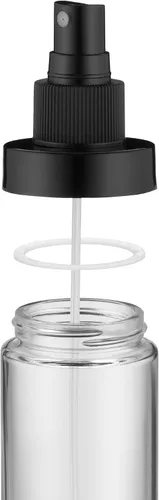 Vista 12 de WMF 650596030 Basic Essig- Olsprüher 4.1 fl oz Vinagre, botella de aceite con recipiente de vidrio, Cromargan acero inoxidable mate, apto