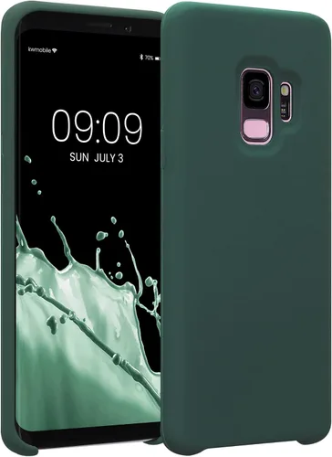 Vista 174 de kwmobile Funda compatible con Samsung Galaxy S9 - Funda de silicona TPU con acabado suave - Blue Reef