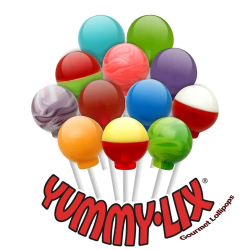 Vista 6 de Yummy-Lix Piruletas (Paquete de 24, Redondas Gourmet)