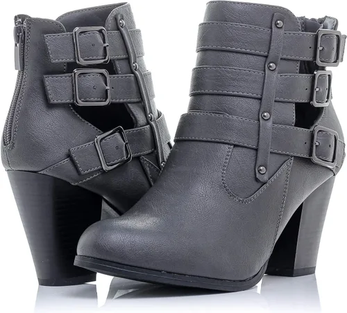 Vista 16 de Botines Payton con cremallera lateral y tacón alto para mujer