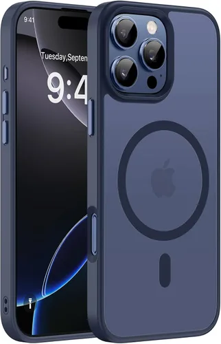 Vista 19 de Miracase - Funda magnética para iPhone 14 Plus de 6.7 pulgadas (compatible con MagSafe) (con 2 protectores de pantalla), protección de grado Negro