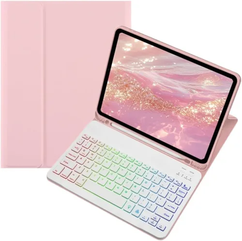 Vista 12 de kaidisen Funda con teclado retroiluminado colorido para Galaxy Tab S6 Lite de 10.4 pulgadas con teclado magnético desmontable Bluetooth RGB
