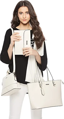 Vista 2 de Bolso de mano de moda para mujer, bolso de hombro, asa superior, juego de 4 piezas