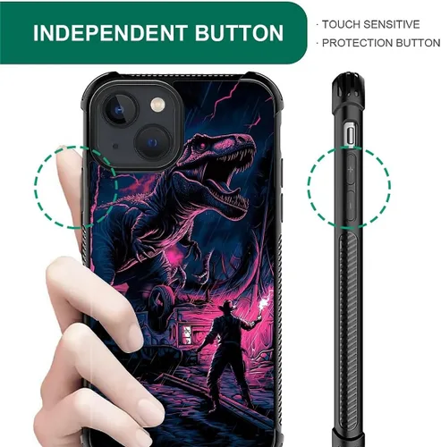Vista 761 de Funda compatible con iPhone 15, diseño de elefantes africanos, diseño increíble a prueba de golpes, antiarañazos, carcasa trasera de policarbonato