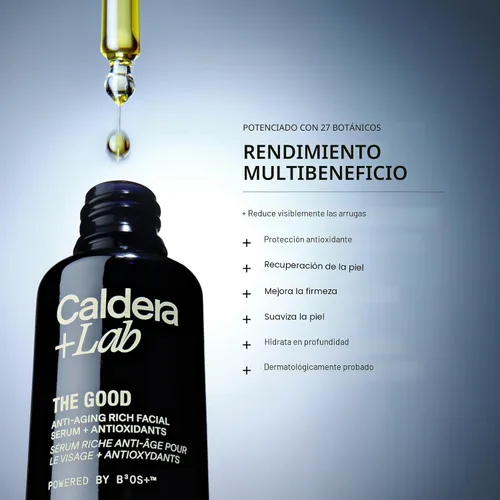 Vista 3 de Caldera + Lab The Good Suero Facial Hidratante Orgánico para Hombres para Piel Seca, Sensible y Normal – Aceite Facial de Cuidado de la Piel