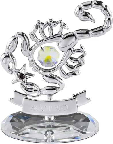 Vista 45 de CRYSTOCRAFT Regalo de sagitario, adorno de constelación con cristal austriaco, adorno de cristal de signo del zodiaco, colección de decoración