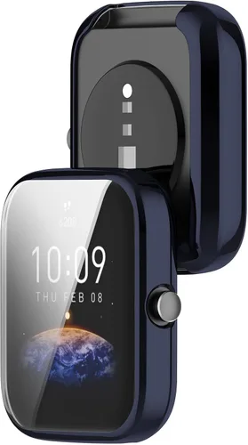 Vista 3 de Funda protectora compatible con Amazfit Bip 3 Pro/Bip 3 Smart Watch Funda de TPU suave ultradelgado protector de pantalla para Amazfit Bip3 Pro/Bip3