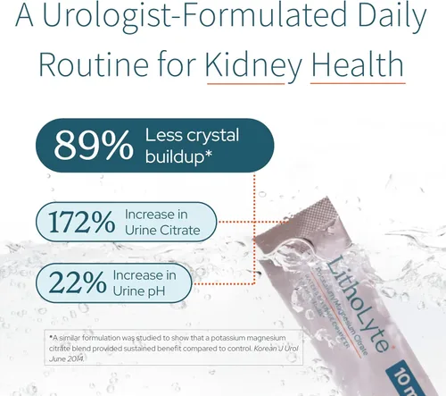 Vista 2 de 10mEq Potenciador de agua y bebidas para la salud renal Citrato y electrolitos para protección renal Apoyo basado en la ciencia más allá