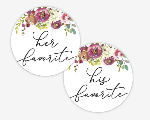 Vista 2 de Pegatinas de boda con texto en inglés "Cheers", para fiestas de compromiso, bodas y despedidas de soltera (#379-013)