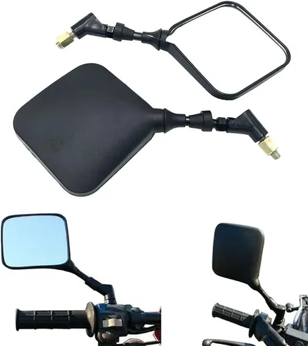 Vista 5 de Earlyred - Espejos retrovisores para motocicleta de doble uso, espejos laterales compatibles con Suzuki DRZ400 DR650 DR650S DR 650 500 400 370 350