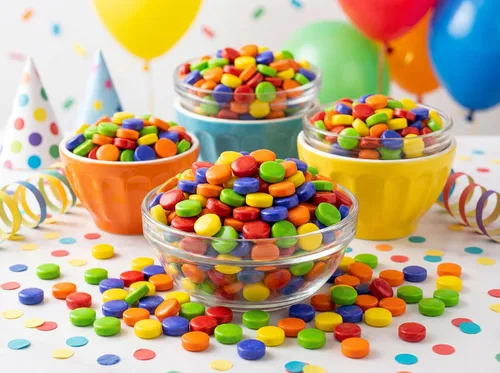 Vista 4 de Sour Candy Bites Limón, Limón, Naranja, Azul Frambuesa y Cereza, 1 libra intensamente ácida, bolsa masticable dulce fresca a granel para compartir