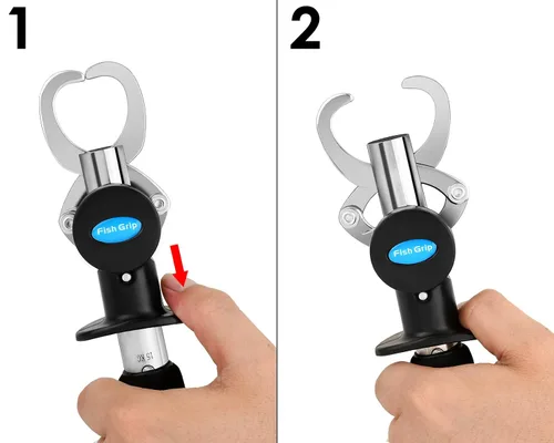 Vista 5 de Pinza de pescado con cinta métrica retráctil de pescado pinza de labios de pescado con escala para pesca