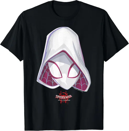 Vista 2 de Marvel Camiseta gráfica de Spider-Gwen Spiderverse Mask, Negro