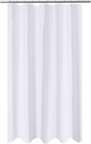 Vista 44 de N&Y Home Cortina o forro de tela para ducha, lavable a máquina, estrecho, negro, de 36 x 72 pulgadas Hotel Quality, Bottom Magnets, Washable