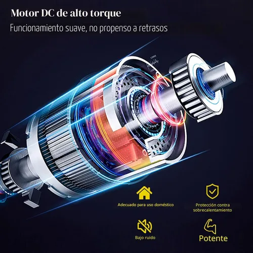 Vista 6 de Cortador eléctrico de verduras 5 en 1, rallador de queso eléctrico de 300 W, tirador de ensalada, control fácil de un toque, rallador eléctrico